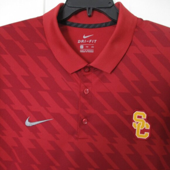 Nike Dri-Fit Mens S/S "USC" Trojans Red Polo Shirt NWOT - Size XXL - Picture 1 of 2